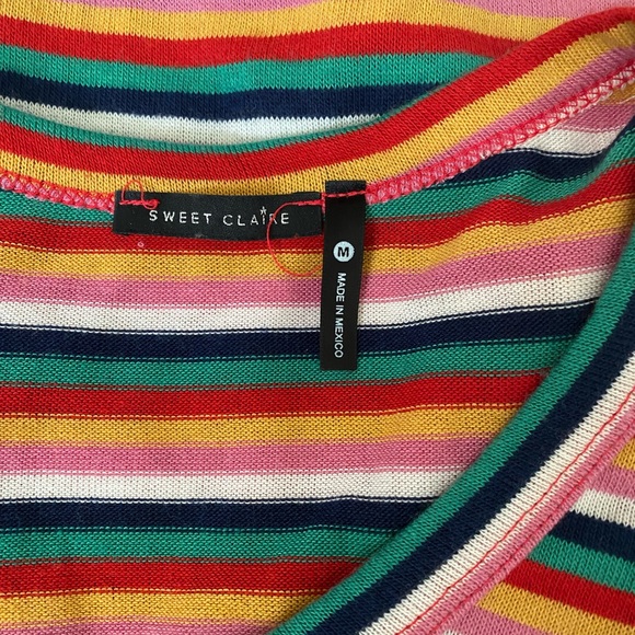 Sweet Claire Multi-Colored Striped Midi Dress - Picture 8 of 11